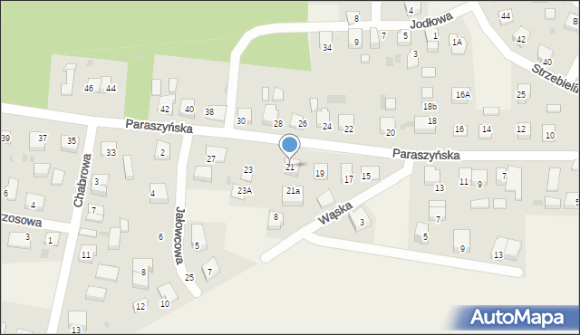 Luzino, Paraszyńska, 21, mapa Luzino