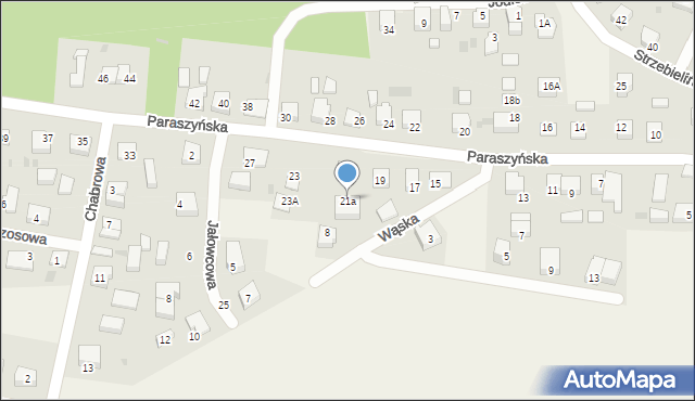 Luzino, Paraszyńska, 21a, mapa Luzino