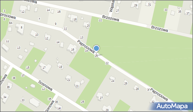 Magdalenka, Paprociowa, 20, mapa Magdalenka