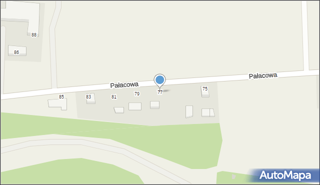 Małkowo, Pałacowa, 77, mapa Małkowo