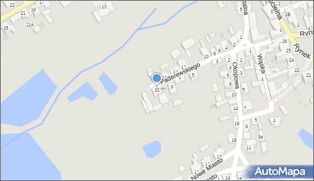 Margonin, Paderewskiego Ignacego Jana, 11, mapa Margonin
