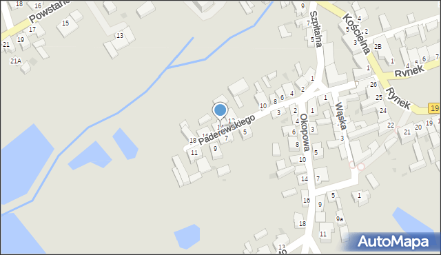 Margonin, Paderewskiego Ignacego Jana, 14, mapa Margonin