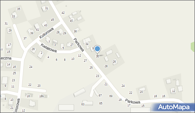 Masłomiąca, Parkowa, 30, mapa Masłomiąca