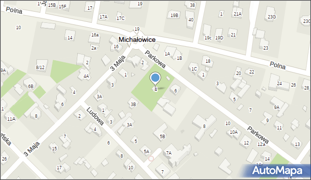 Michałowice, Parkowa, 4, mapa Michałowice
