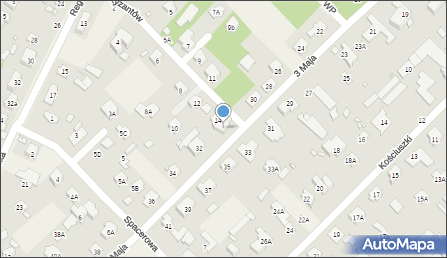 Michałowice, Partyzantów, 16, mapa Michałowice