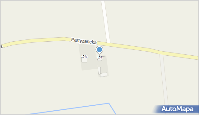 Michów, Partyzancka, 154, mapa Michów