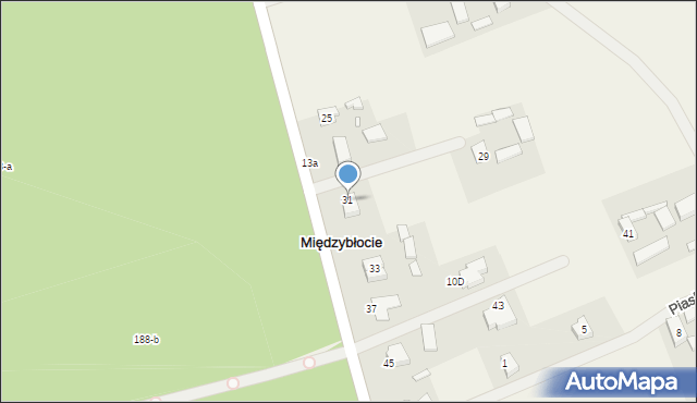 Międzybłocie, Parkowa, 31, mapa Międzybłocie