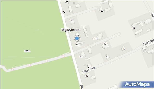 Międzybłocie, Parkowa, 37, mapa Międzybłocie