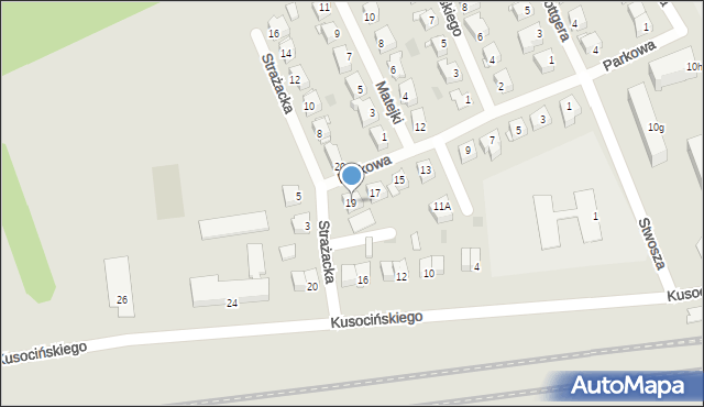 Międzyrzec Podlaski, Parkowa, 19, mapa Międzyrzec Podlaski