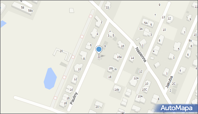 Mierzyn, Pauliny, 11, mapa Mierzyn