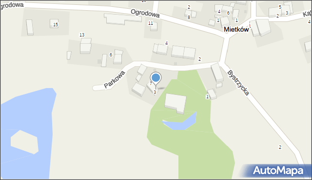 Mietków, Parkowa, 5, mapa Mietków