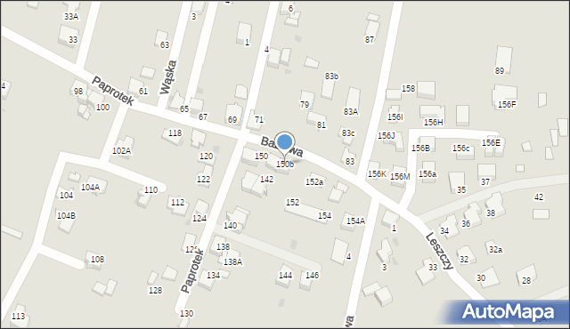Mikołów, Paprotek, 150b, mapa Mikołów