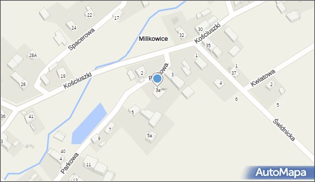 Milikowice, Parkowa, 3a, mapa Milikowice