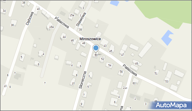 Miroszowice, Pałacowa, 50, mapa Miroszowice