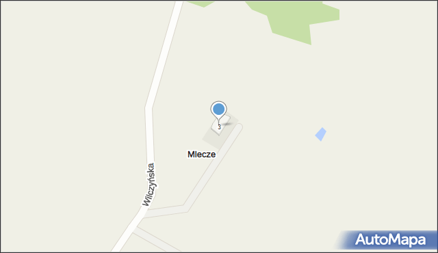 Mlecze, Parkowa, 3, mapa Mlecze