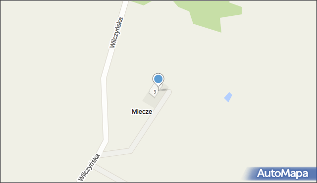 Mlecze, Parkowa, 5, mapa Mlecze