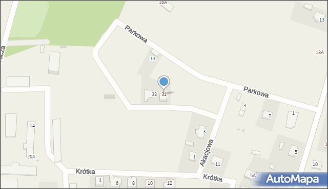 Młodzieszyn, Parkowa, 31, mapa Młodzieszyn