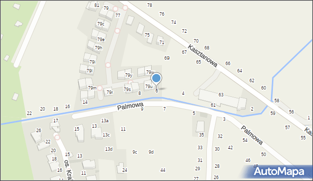 Modlniczka, Palmowa, 6, mapa Modlniczka