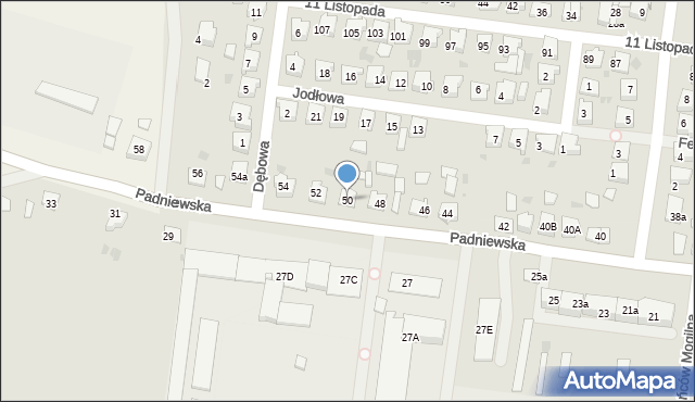 Mogilno, Padniewska, 50, mapa Mogilno