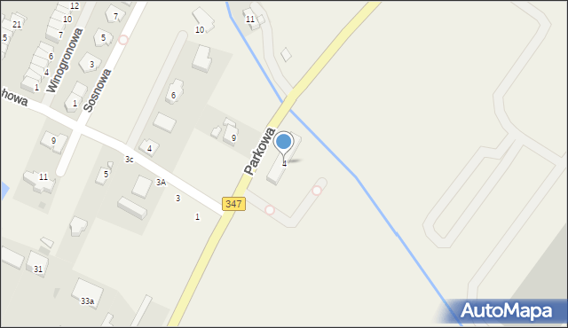 Mokronos Dolny, Parkowa, 4, mapa Mokronos Dolny