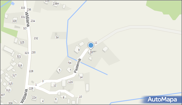 Mokrzyska, Pasternik, 16, mapa Mokrzyska