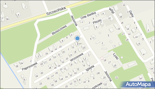 Morzyczyn, Paprociowa, 3, mapa Morzyczyn