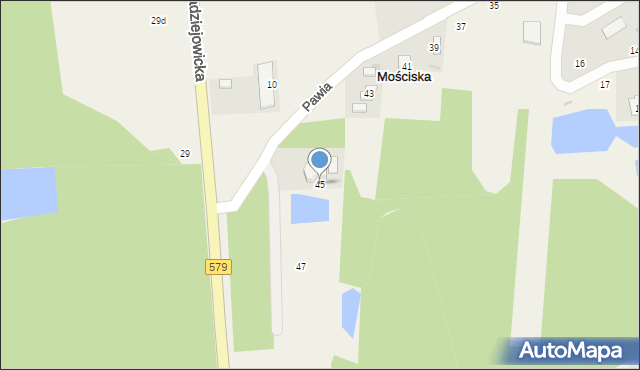 Mościska, Pawia, 45, mapa Mościska