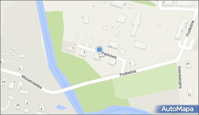 Mszanowo, Parkowa, 3, mapa Mszanowo