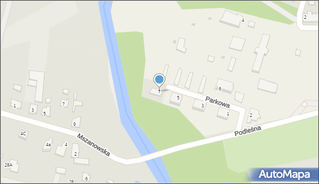 Mszanowo, Parkowa, 7, mapa Mszanowo