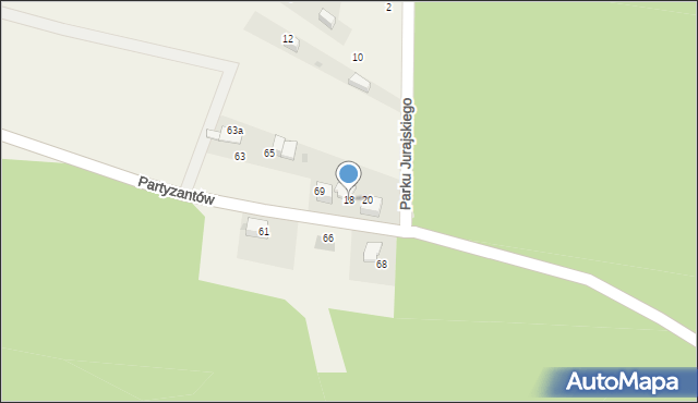 Myślachowice, Parku Jurajskiego, 18, mapa Myślachowice