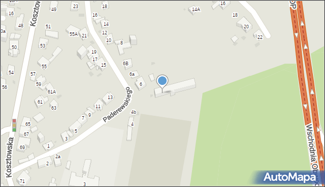 Mysłowice, Paderewskiego Ignacego Jana, 4, mapa Mysłowice