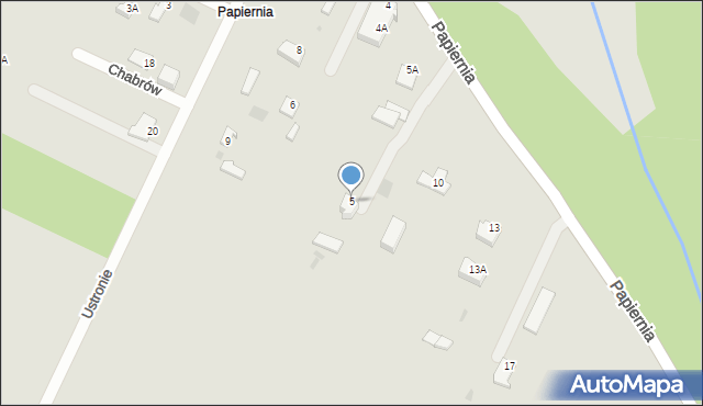 Myszków, Papiernia, 5, mapa Myszków