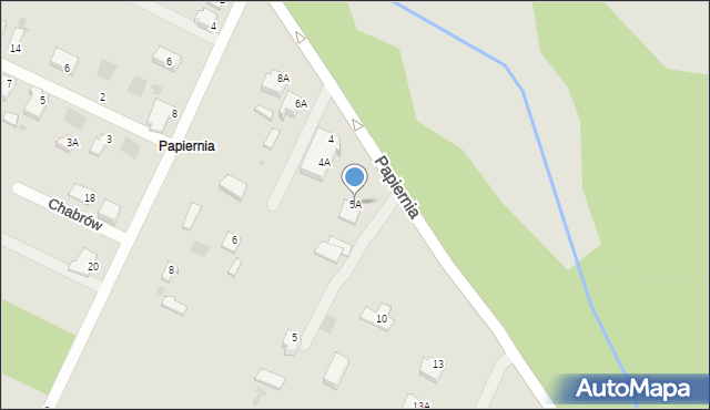 Myszków, Papiernia, 5A, mapa Myszków