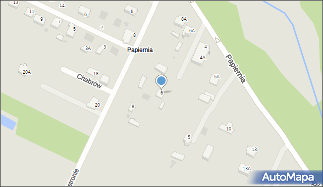 Myszków, Papiernia, 6, mapa Myszków