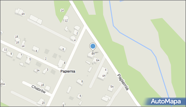 Myszków, Papiernia, 8A, mapa Myszków