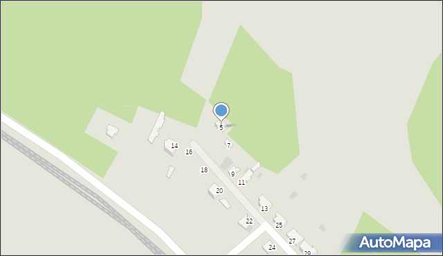 Myszków, Partyzantów, 5, mapa Myszków