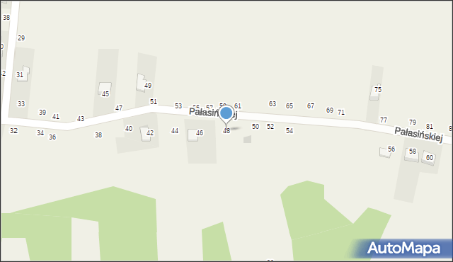 Nawojowa Góra, Pałasińskiej Marii, 48, mapa Nawojowa Góra
