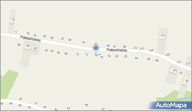 Nawojowa Góra, Pałasińskiej Marii, 74, mapa Nawojowa Góra