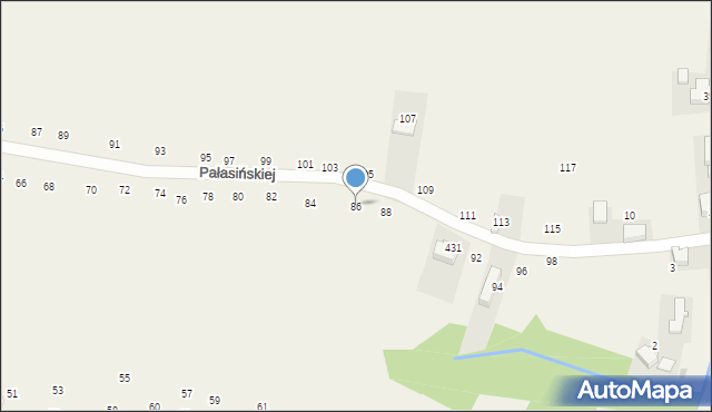Nawojowa Góra, Pałasińskiej Marii, 86, mapa Nawojowa Góra