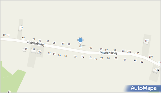 Nawojowa Góra, Pałasińskiej Marii, 91, mapa Nawojowa Góra