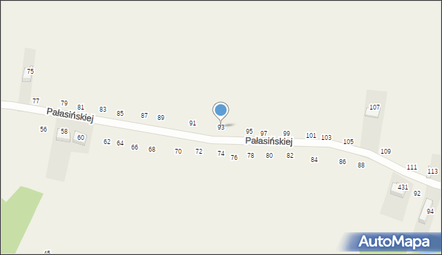 Nawojowa Góra, Pałasińskiej Marii, 93, mapa Nawojowa Góra