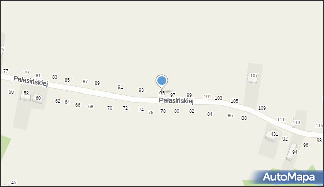 Nawojowa Góra, Pałasińskiej Marii, 95, mapa Nawojowa Góra
