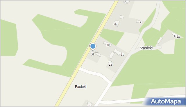 Niegowonice, Pasieki, 9b, mapa Niegowonice