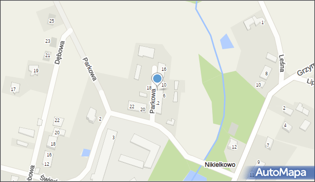Nikielkowo, Parkowa, 14, mapa Nikielkowo