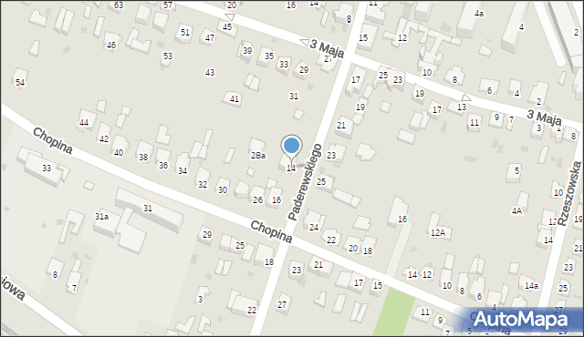 Nisko, Paderewskiego Ignacego Jana, 14, mapa Nisko