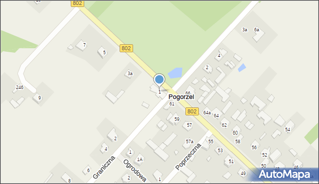 Nowa Pogorzel, Pałacowa, 1, mapa Nowa Pogorzel