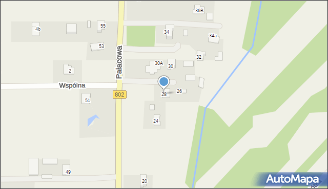 Nowa Pogorzel, Pałacowa, 28, mapa Nowa Pogorzel