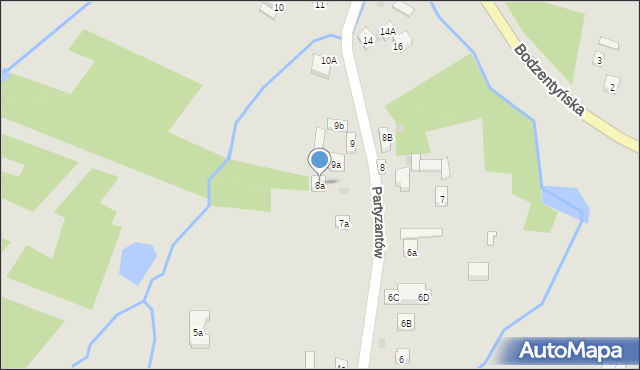 Nowa Słupia, Partyzantów, 8a, mapa Nowa Słupia