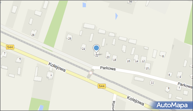 Nowa Wieś, Parkowa, 22, mapa Nowa Wieś