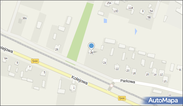 Nowa Wieś, Parkowa, 26, mapa Nowa Wieś